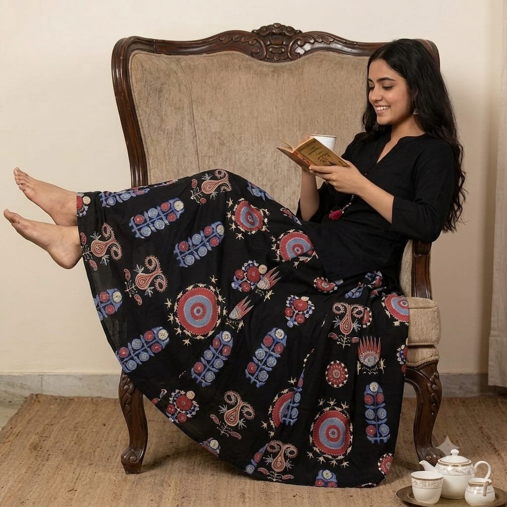 Khaadi 2piece Short shirt with plazo Lawn stuff