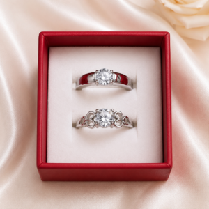 Elegant Couple Ring Set for Men & Women – Matching Rings
