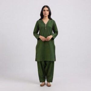KHAADI Khadder 2 Piece Suit for Women – Elegant Green Outfit