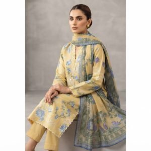 KHAADI New Arrival – Cotton Embroidered 3 Piece Suit