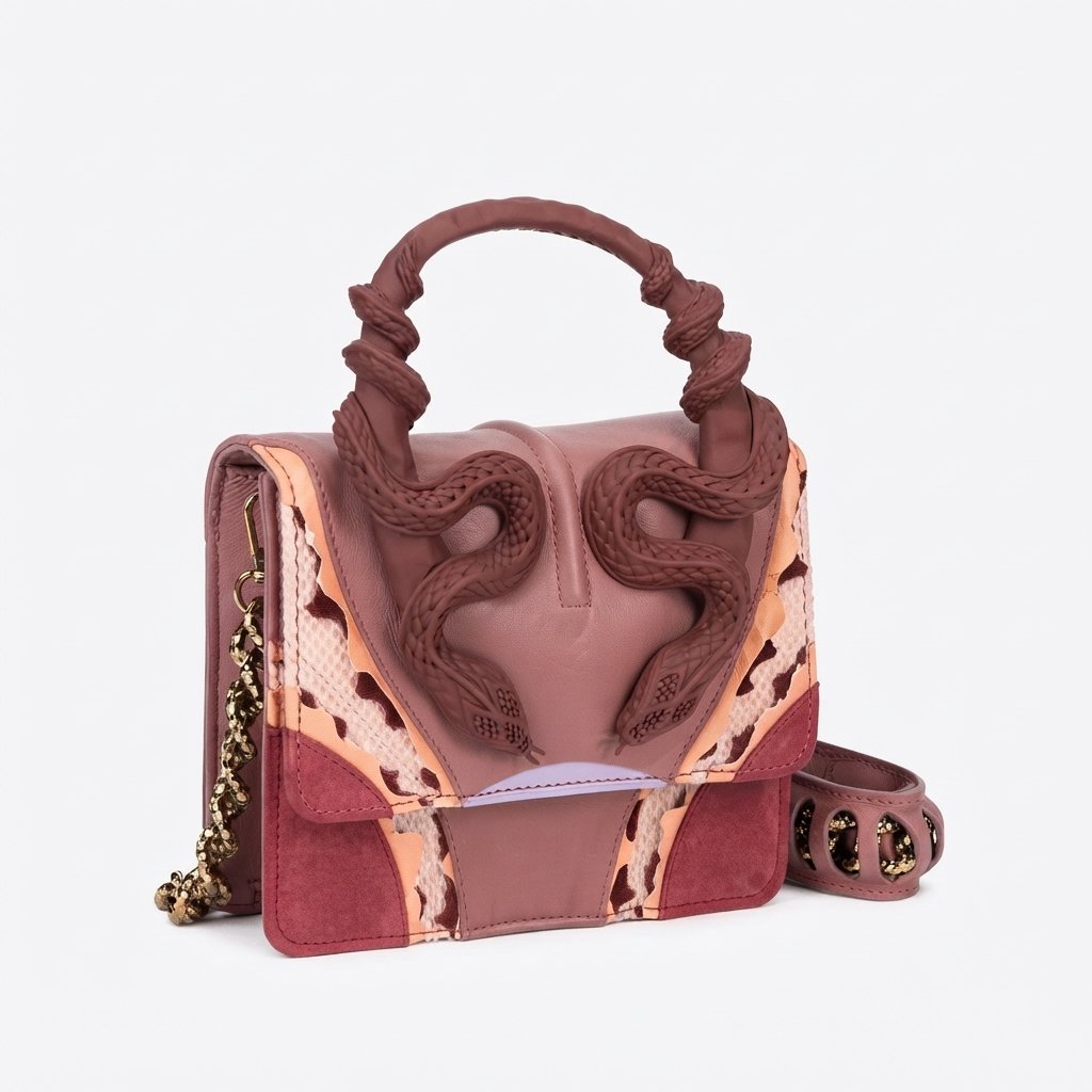 Embellished Snake Design Handbag - Image 3