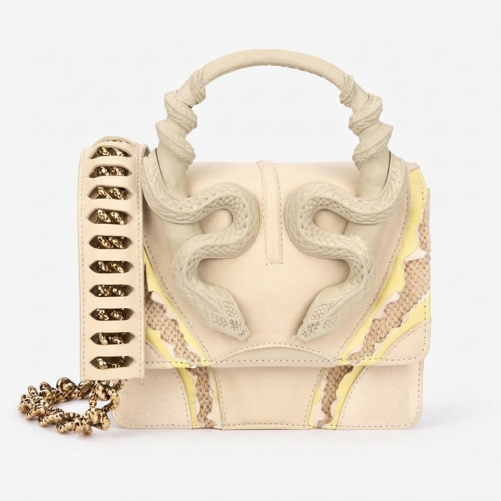 Embellished Snake Design Handbag - Image 2